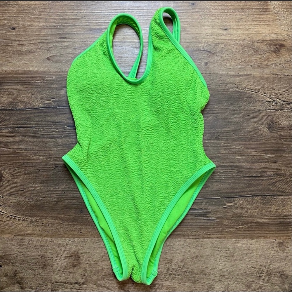 UO out from under Kyndall Textured One-piece lime